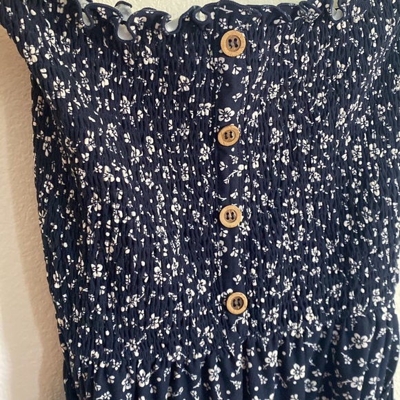 NEW WITH TAG! Navy Floral Print Romper - Picture 2 of 6